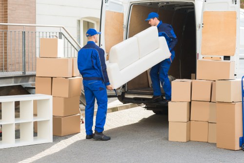 Man and Van moving service assisting with a household move in Kensington